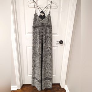 LOFT Black and White Maxi Dress